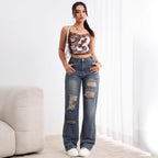 Maria™ | Jeans Rasgados Cintura Alta