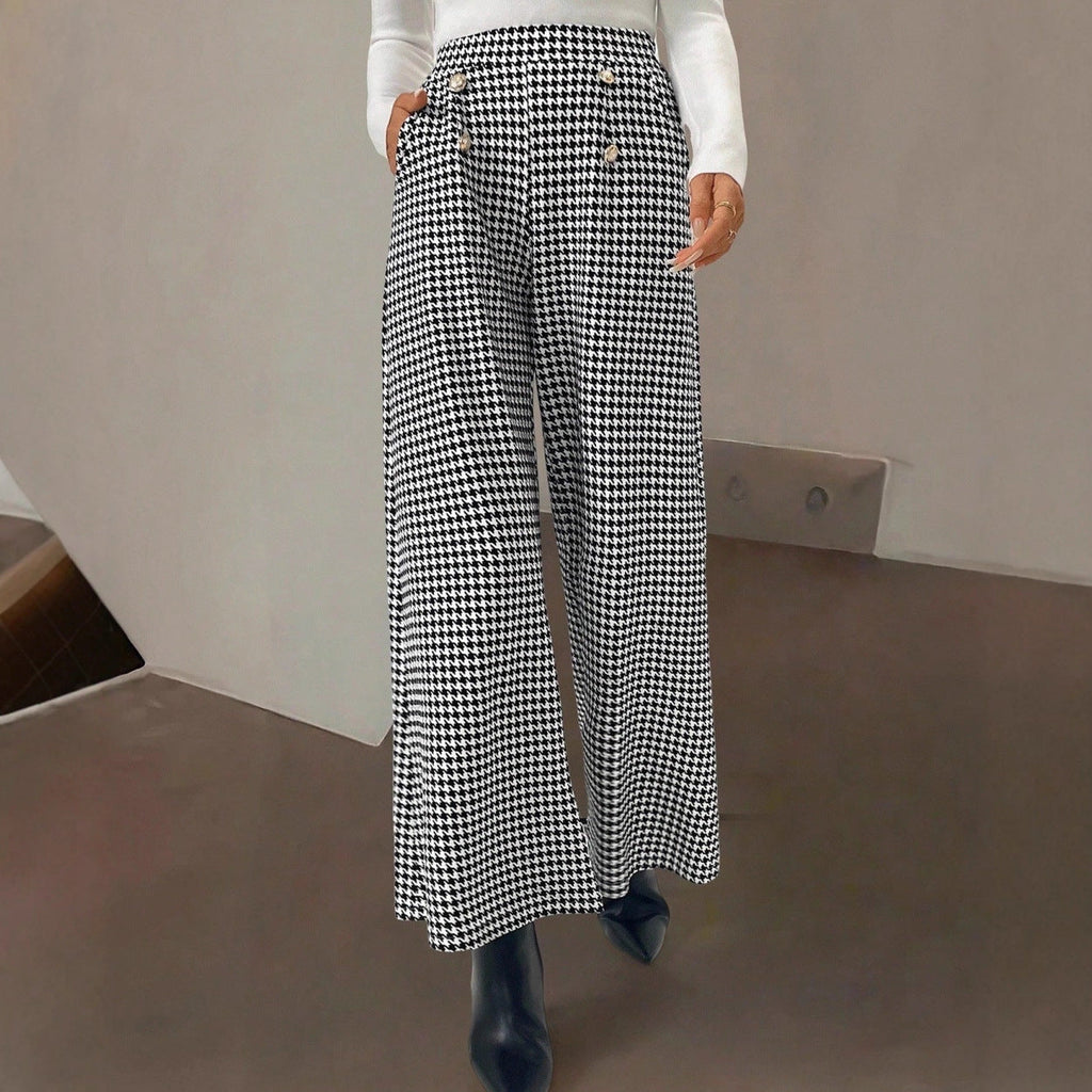 Houndstooth™ | Pantalones de Pata de Gallo Elegantes