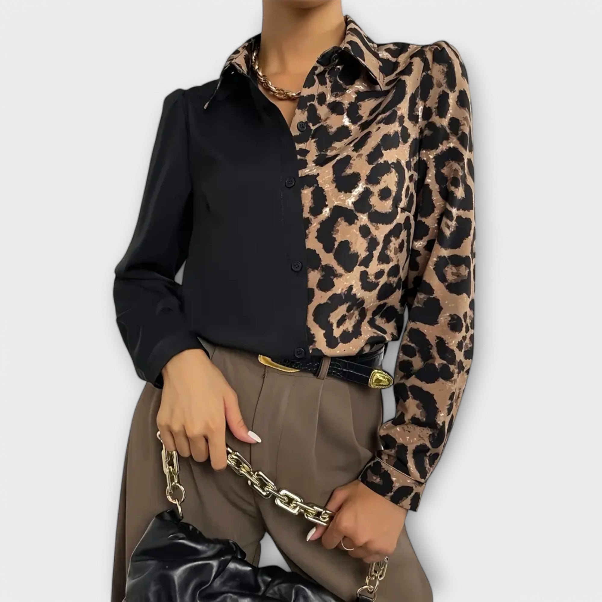 Valetina™ | Blusa de leopardo simple y elegante