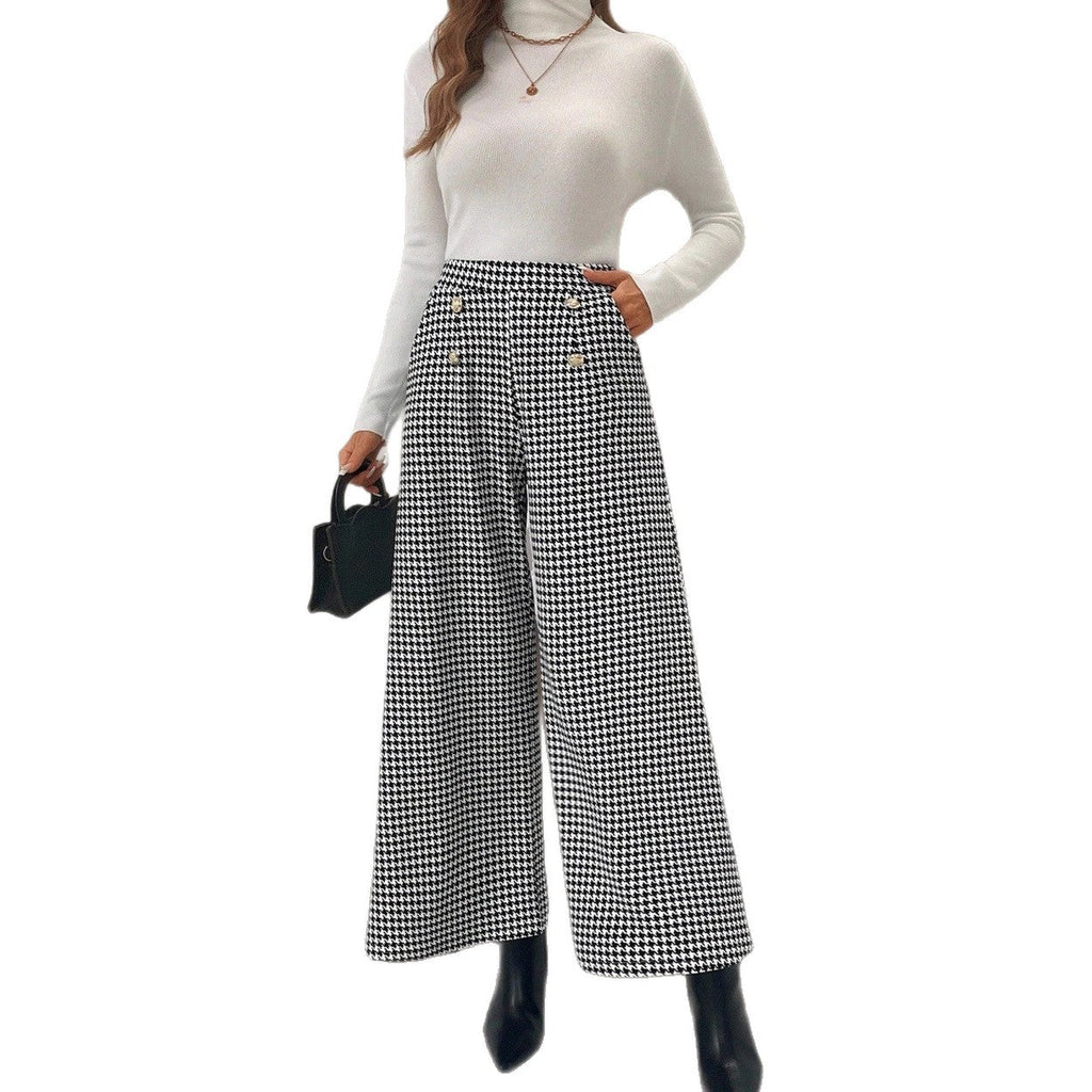 Houndstooth™ | Pantalones de Pata de Gallo Elegantes