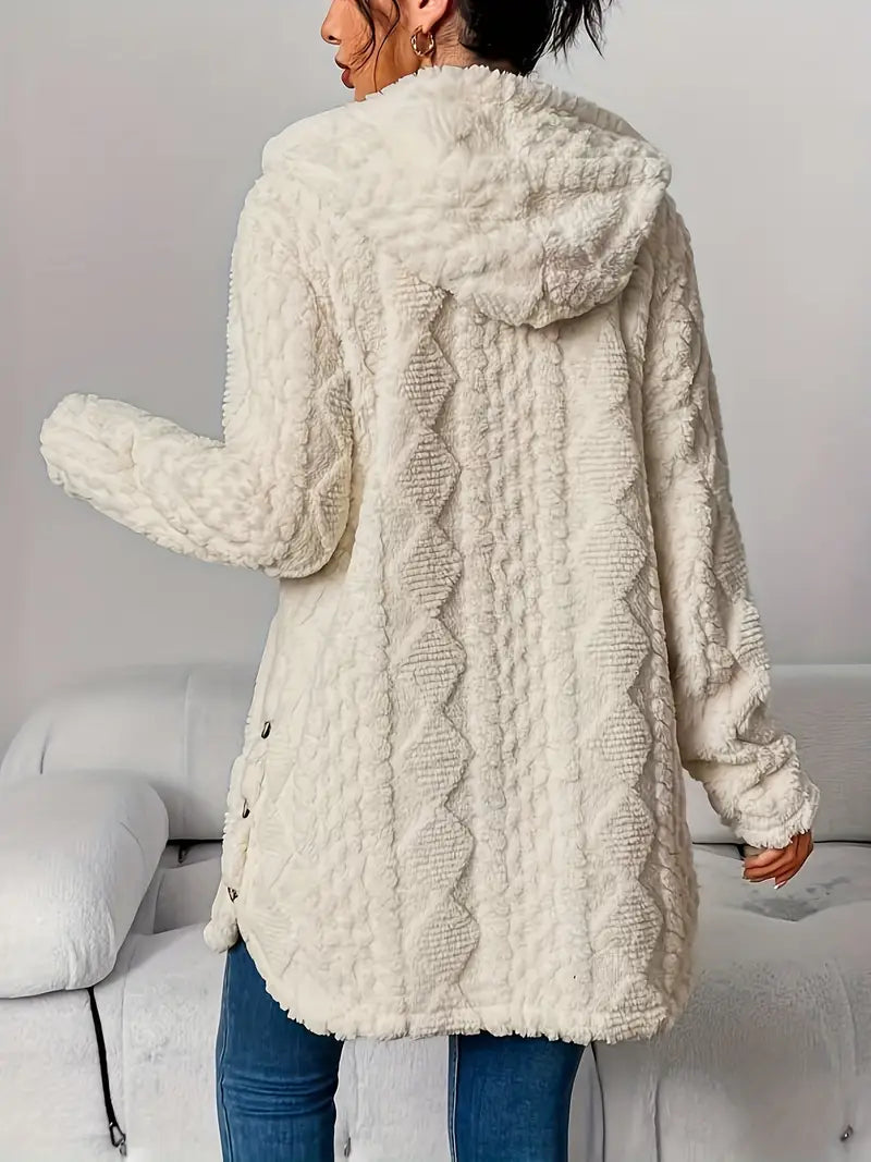 Sarahi™ | Abrigo con capucha de felpa