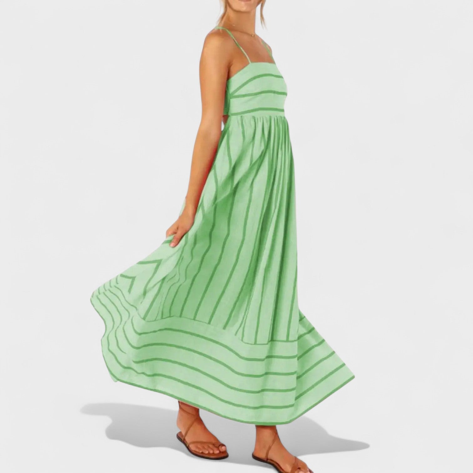 Isabel™ | Vestido largo a rayas