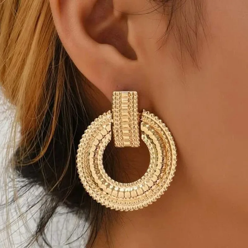 Afrodita | Pendientes Dorados Mandala - Motivo Calado