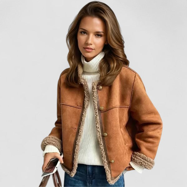 Rosalie™ | Abrigo de piel con botones