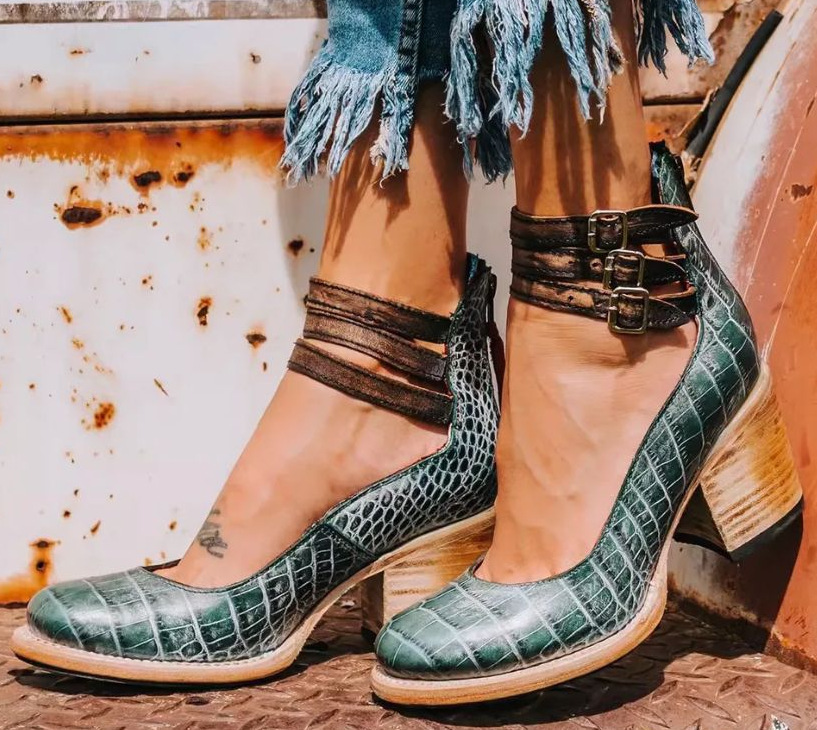 Ginevra™ | Zapatos de tacón alto con tiras múltiples y suela gruesa