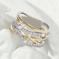 Zircônias™ | Brillo Anillo Oro Plata Capas