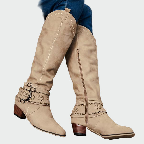 Botas de vaquero de cuero retro
