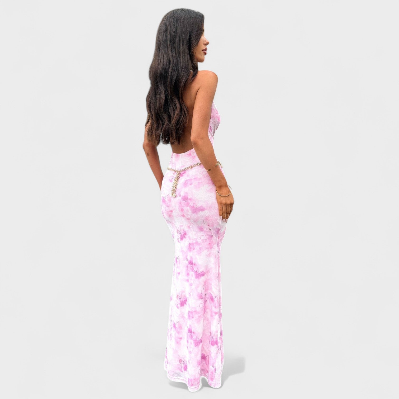 Mara™ | vestido floral rosa