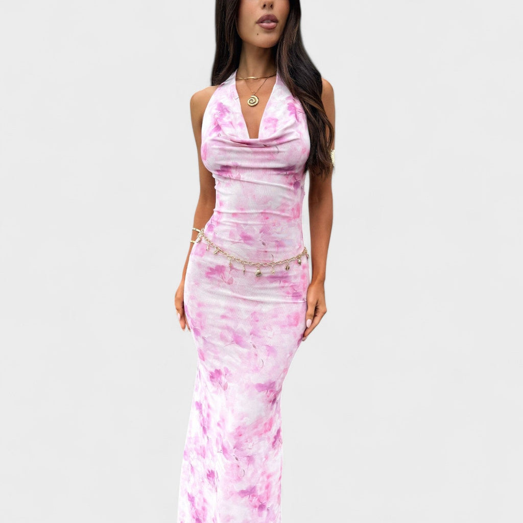 Mara™ | vestido floral rosa