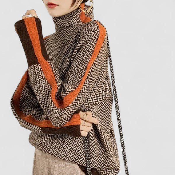 Leonor™ | Jersey de Cuello Alto Lujoso