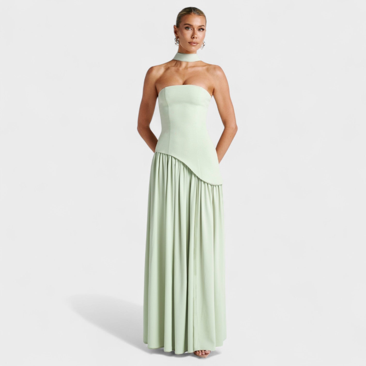 Vestido Maliyah™ | Corte asimétrico Menta