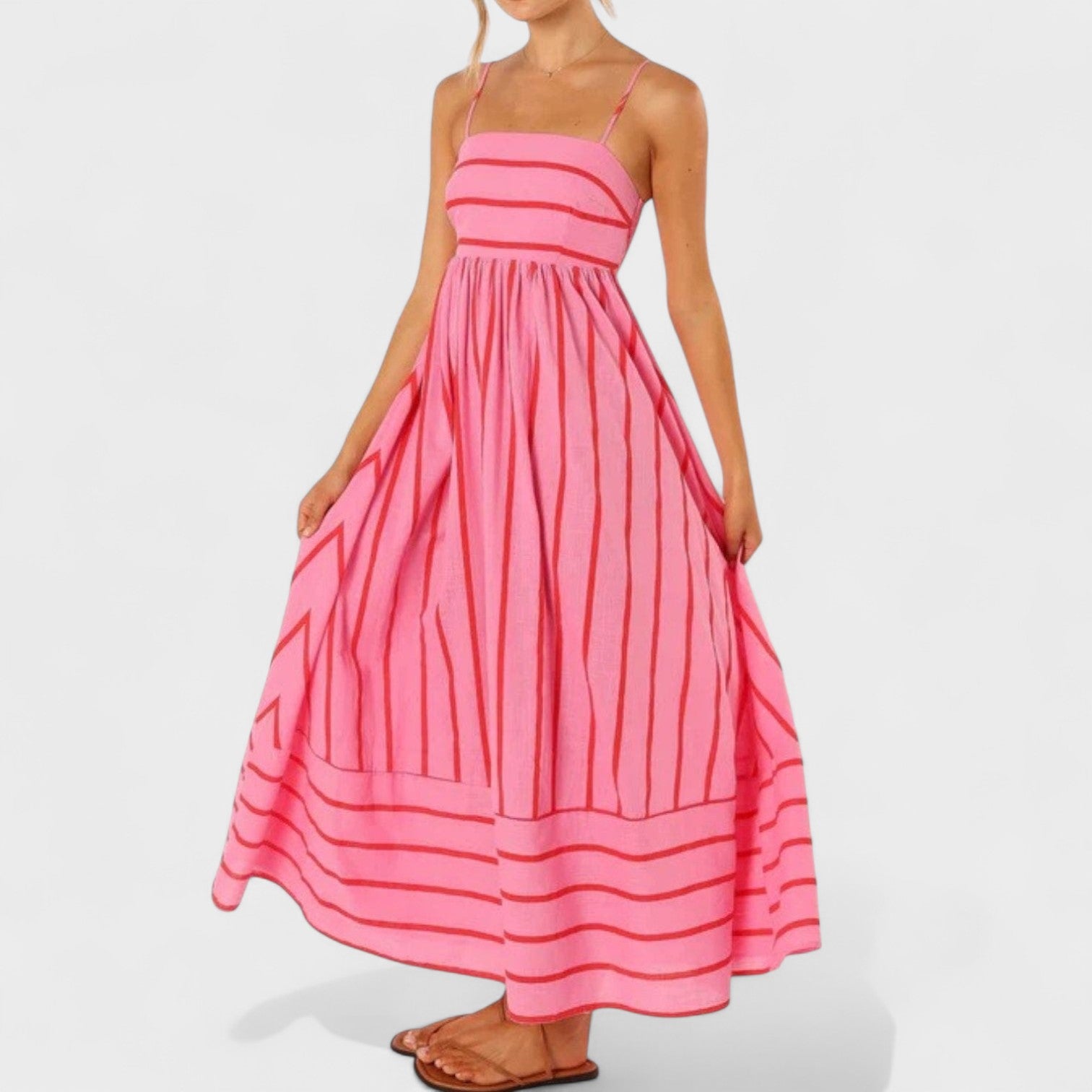 Isabel™ | Vestido largo a rayas