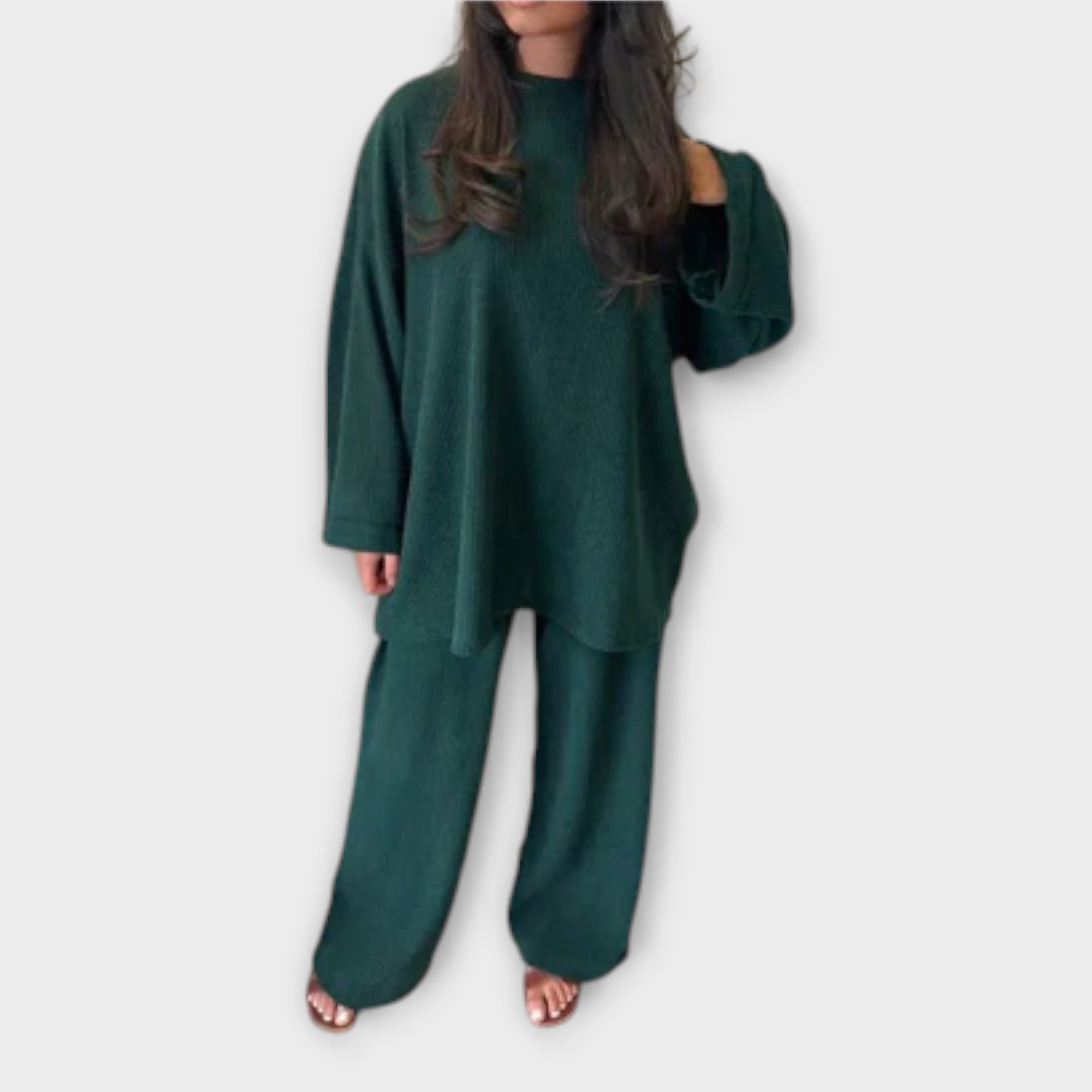 Ingrid™ | Conjunto Plus Size de Estilo Acanalado