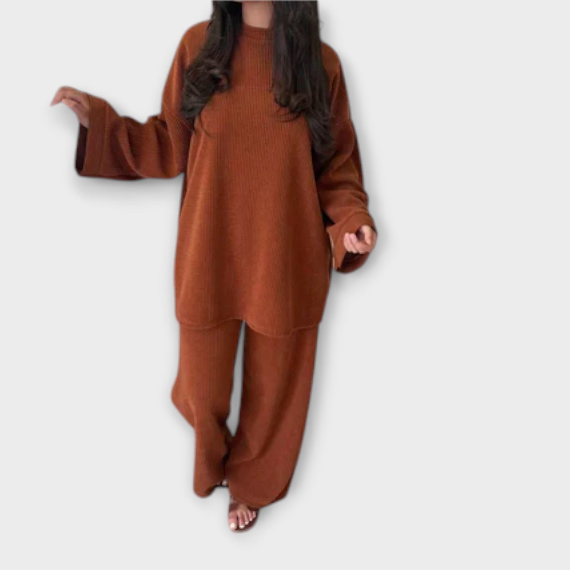 Ingrid™ | Conjunto Plus Size de Estilo Acanalado