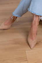 Marlena™ | Zapatos de tacón tipo slingback nude con un tacón fino