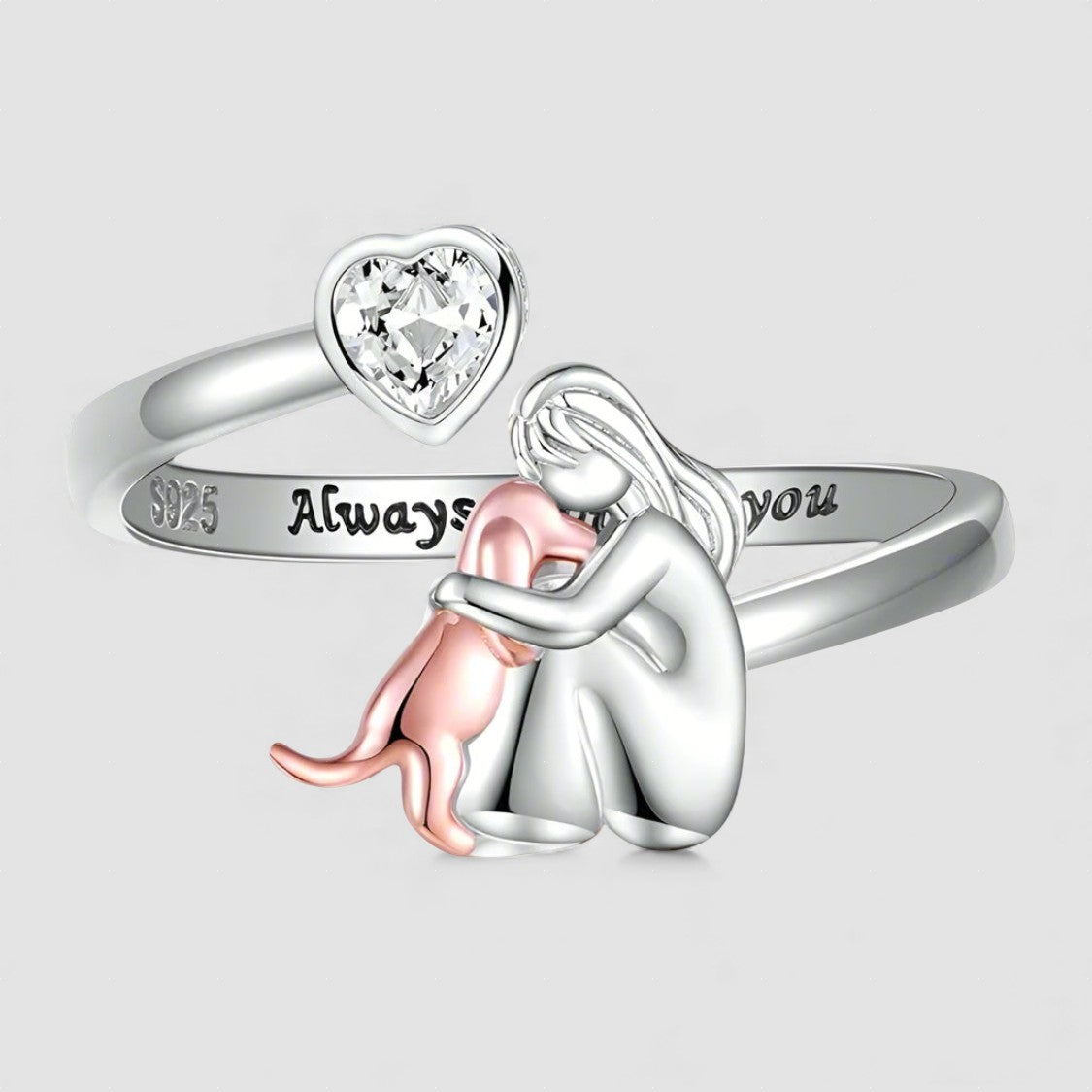 Anillo Abrazo de Perro (Rosa)