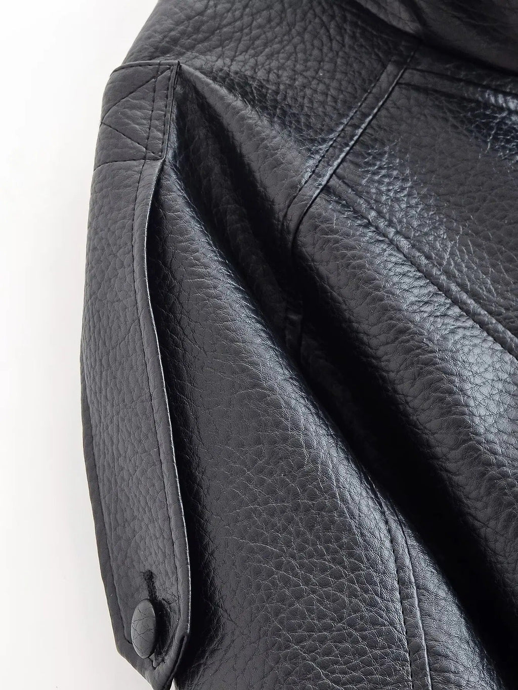 CARLA™ | Abrigo de Piel Asimétrico Femenino