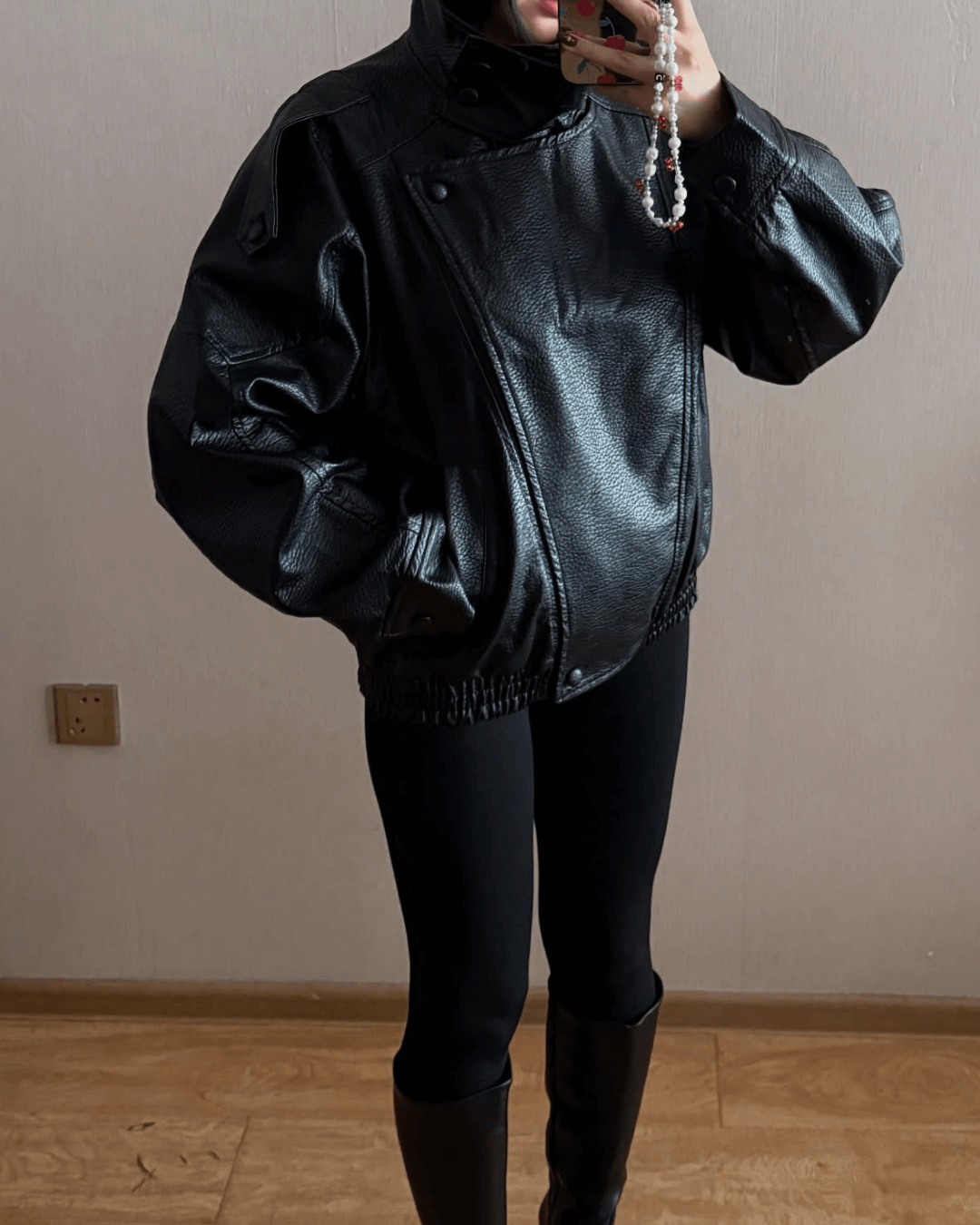 CARLA™ | Abrigo de Piel Asimétrico Femenino