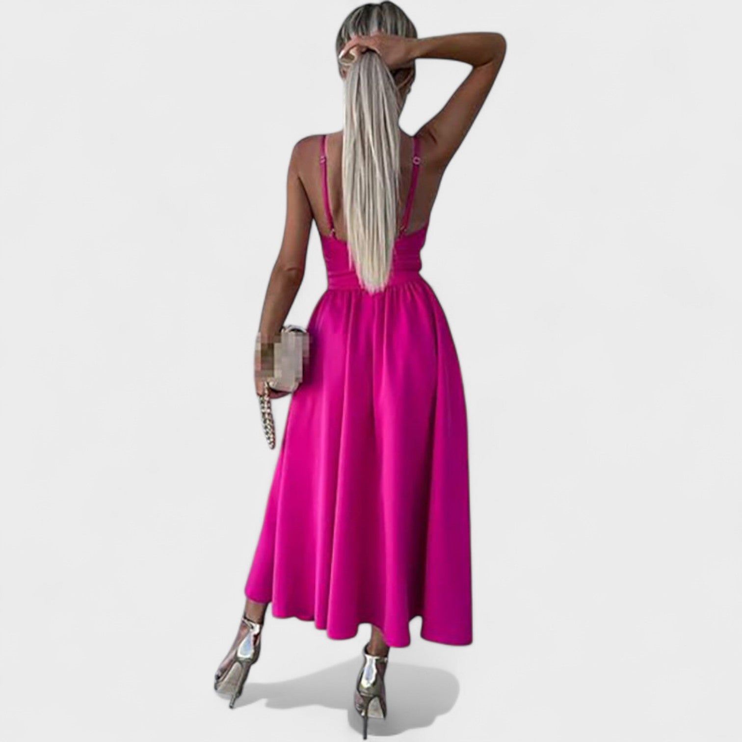 Cielo Divino™ | Vestido Midi con Abertura Frontal