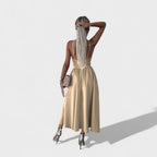 Cielo Divino™ | Vestido Midi con Abertura Frontal