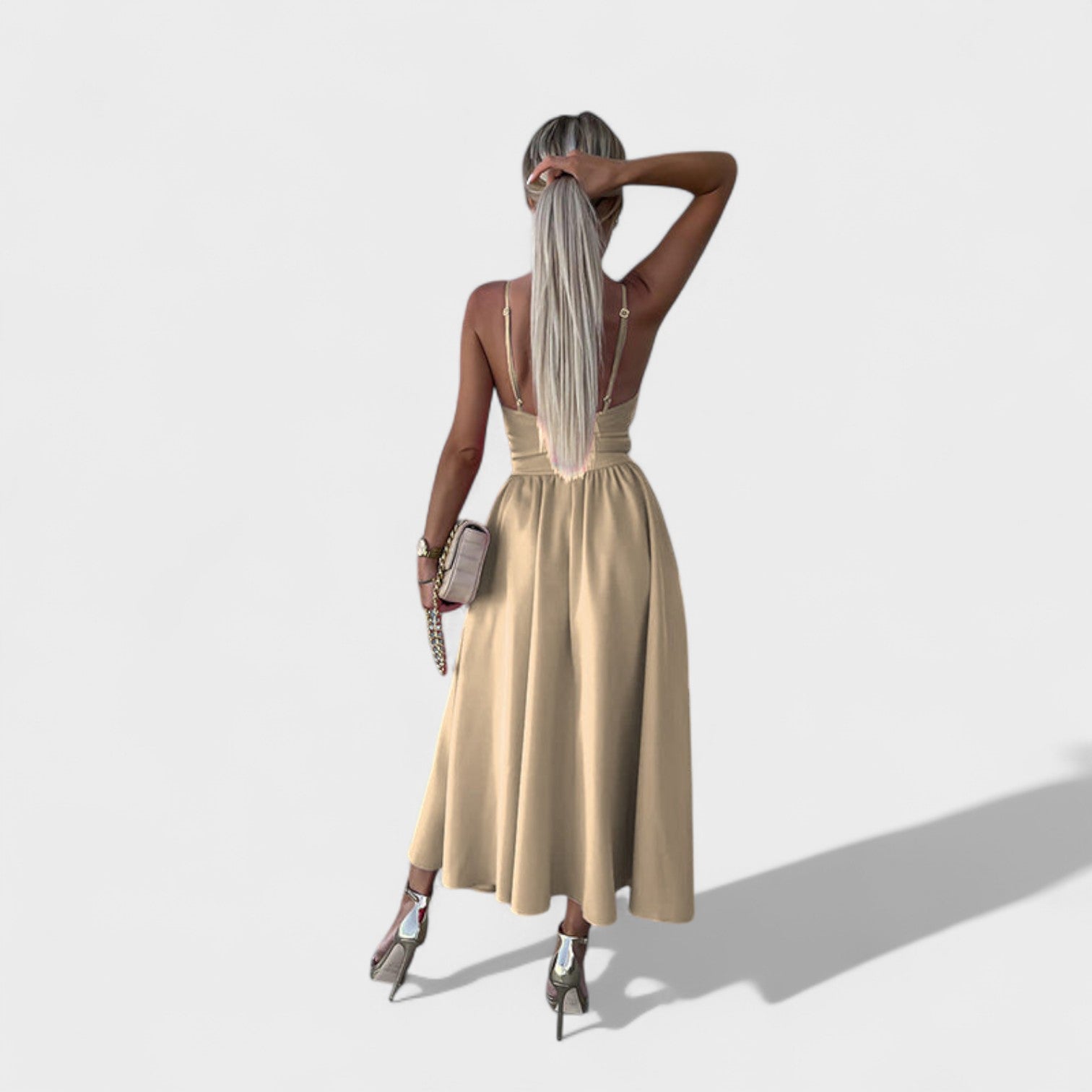 Cielo Divino™ | Vestido Midi con Abertura Frontal