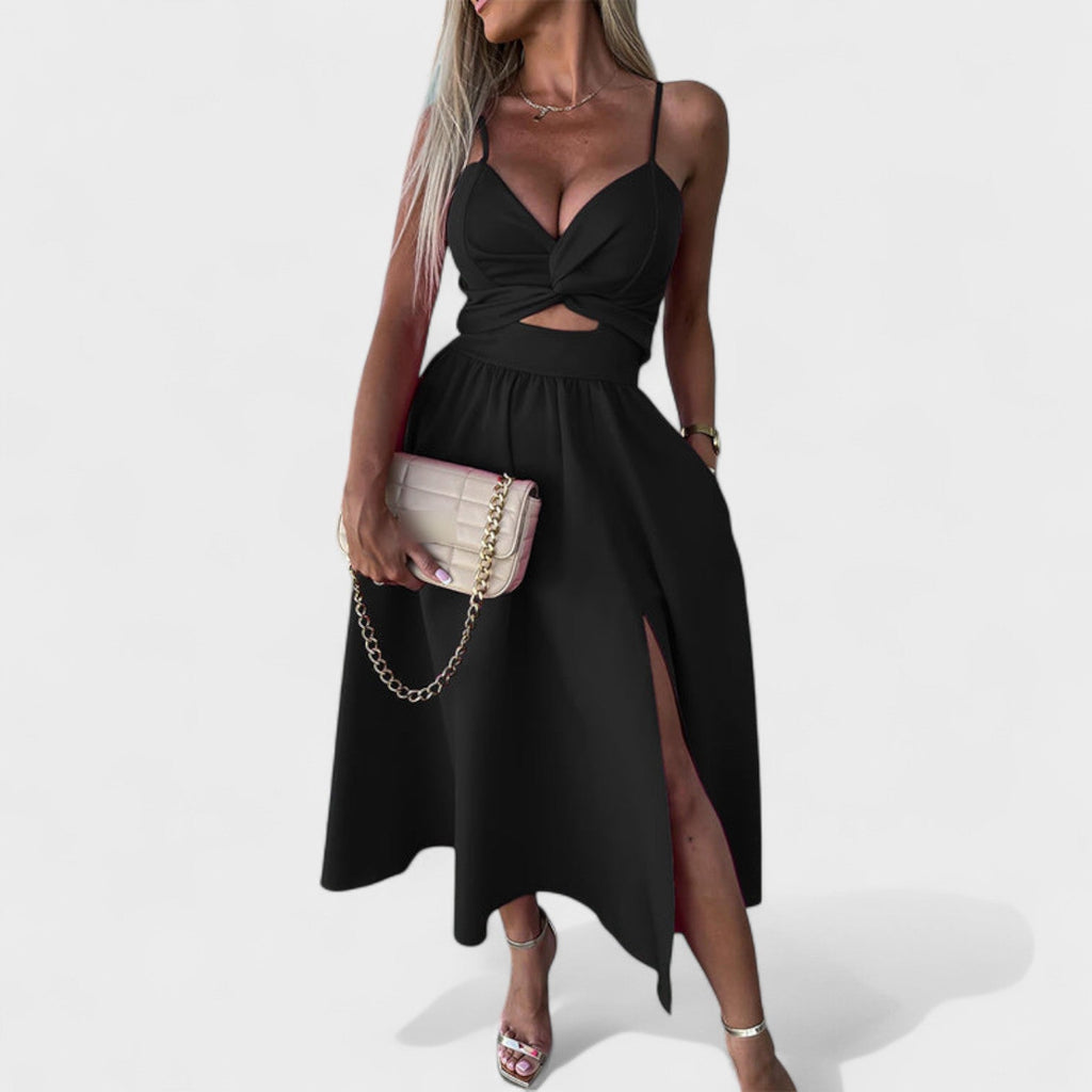 Cielo Divino™ | Vestido Midi con Abertura Frontal