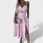 Cielo Divino™ | Vestido Midi con Abertura Frontal