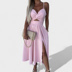 Cielo Divino™ | Vestido Midi con Abertura Frontal