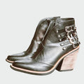 Botines de cuero retro