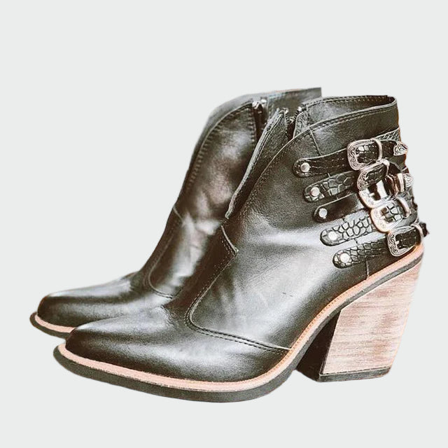 Botines de cuero retro