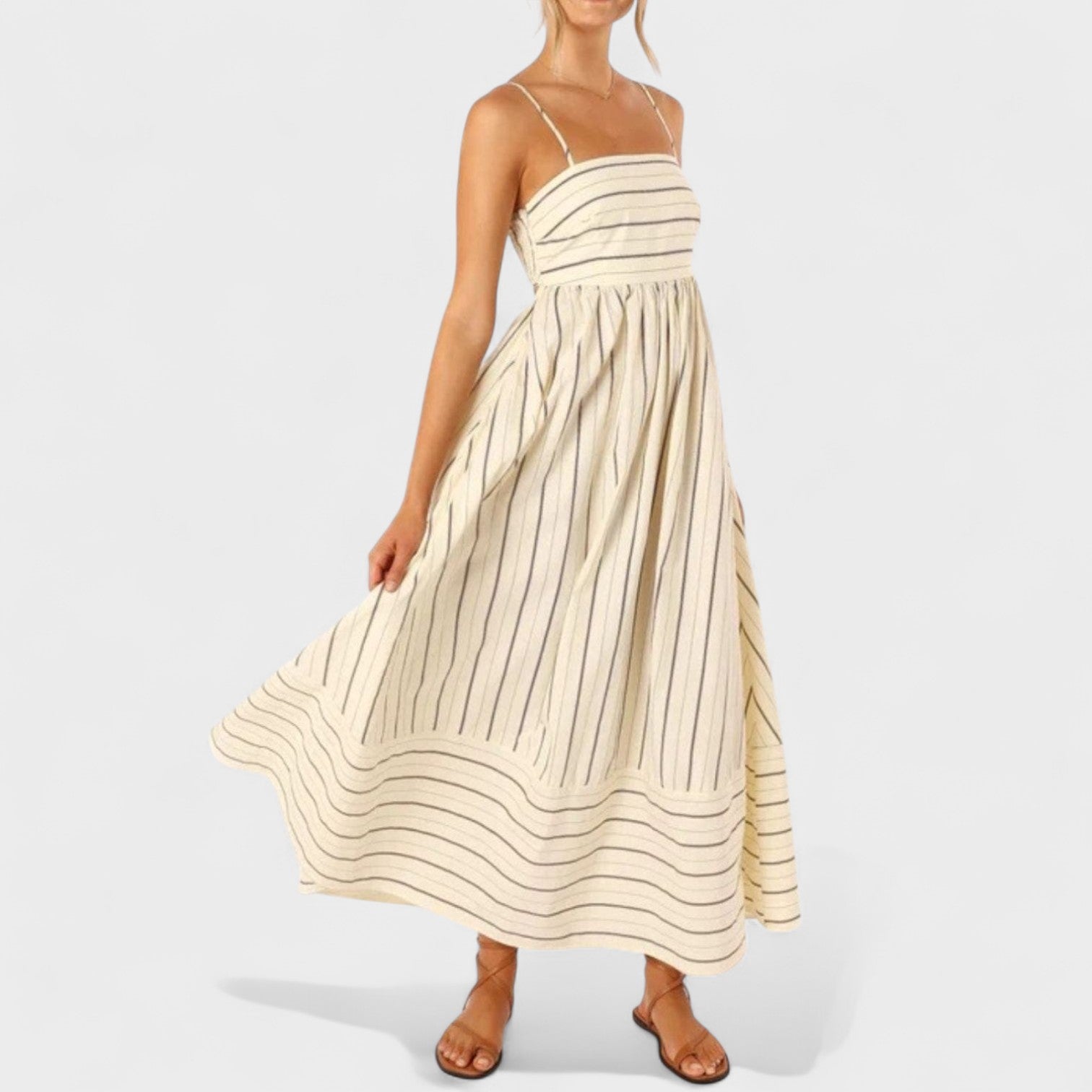 Isabel™ | Vestido largo a rayas