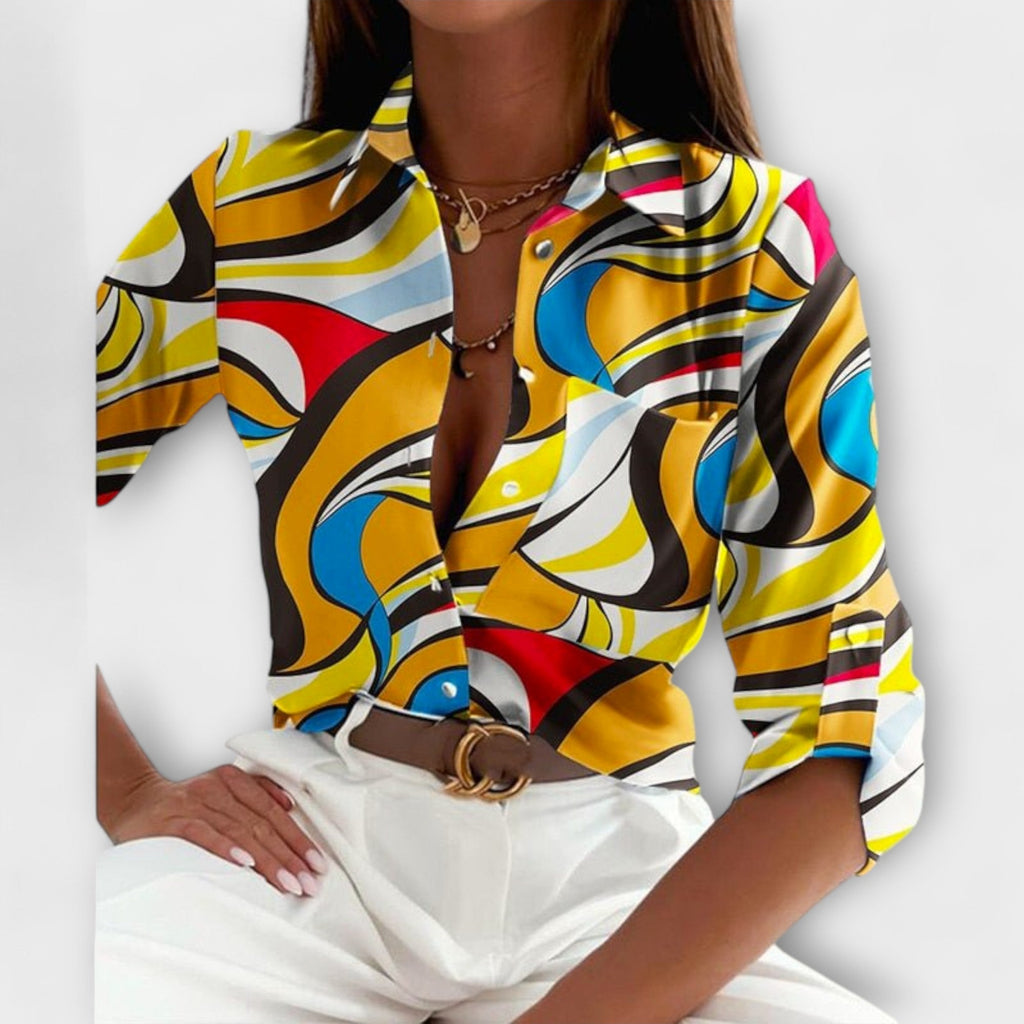 Romina™ | Blusa de cuello clásico