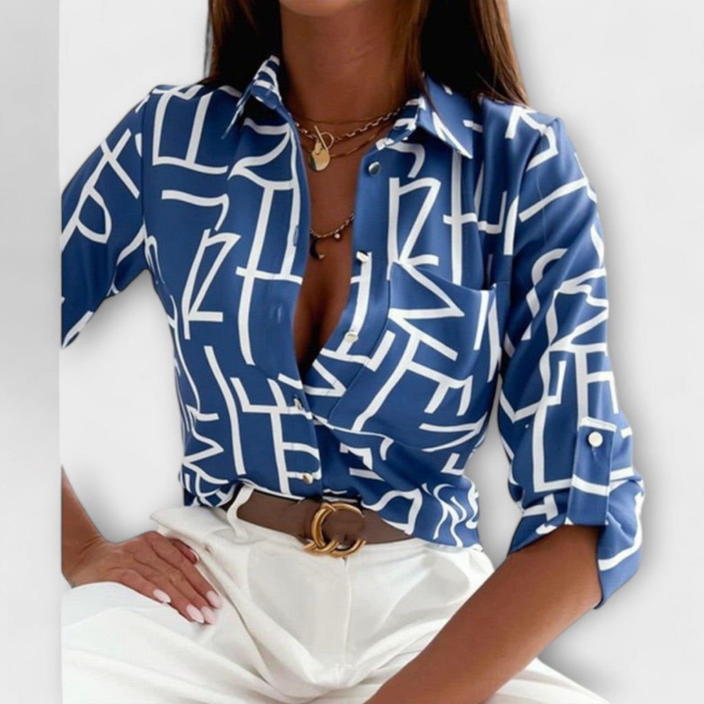 Romina™ | Blusa de cuello clásico