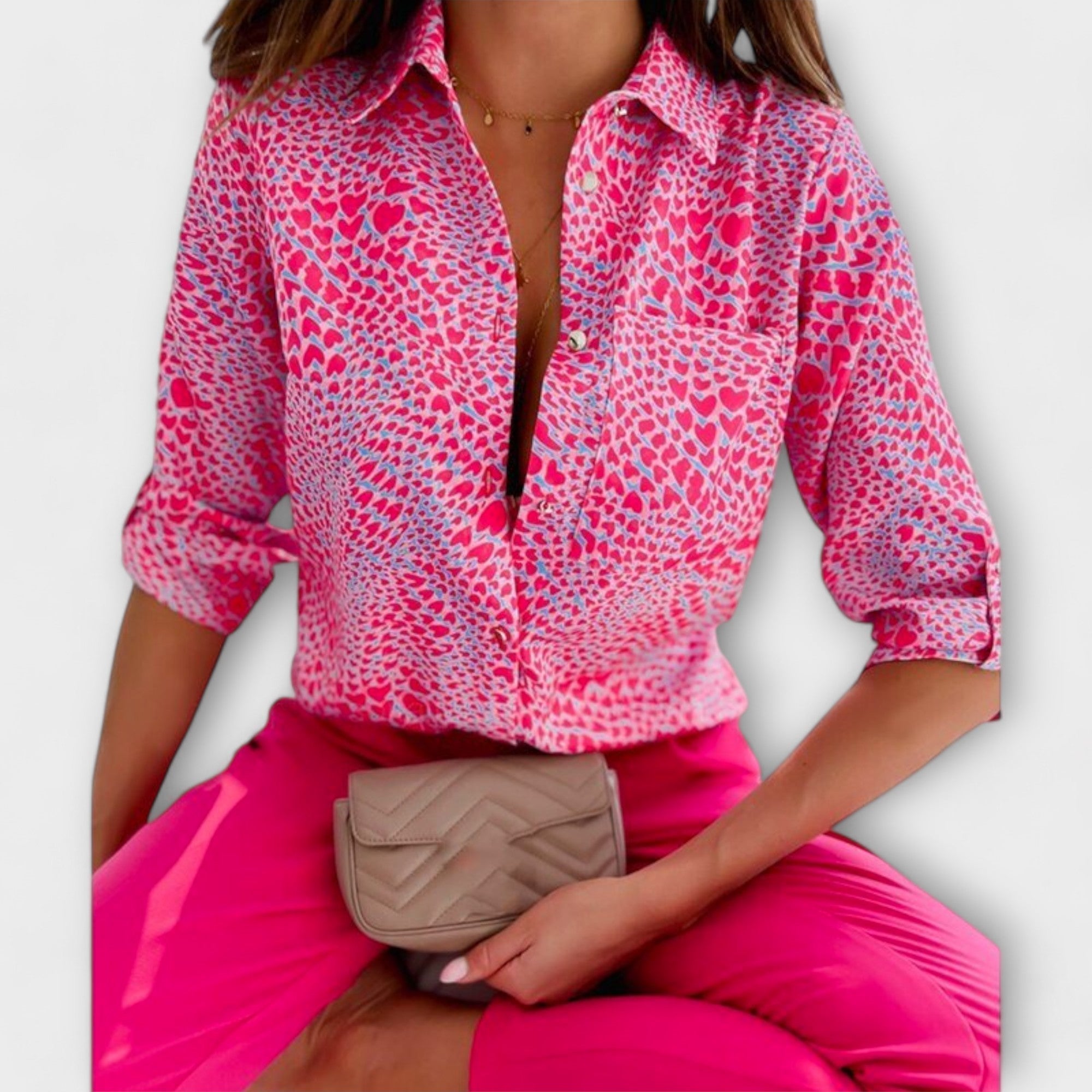 Romina™ | Blusa de cuello clásico