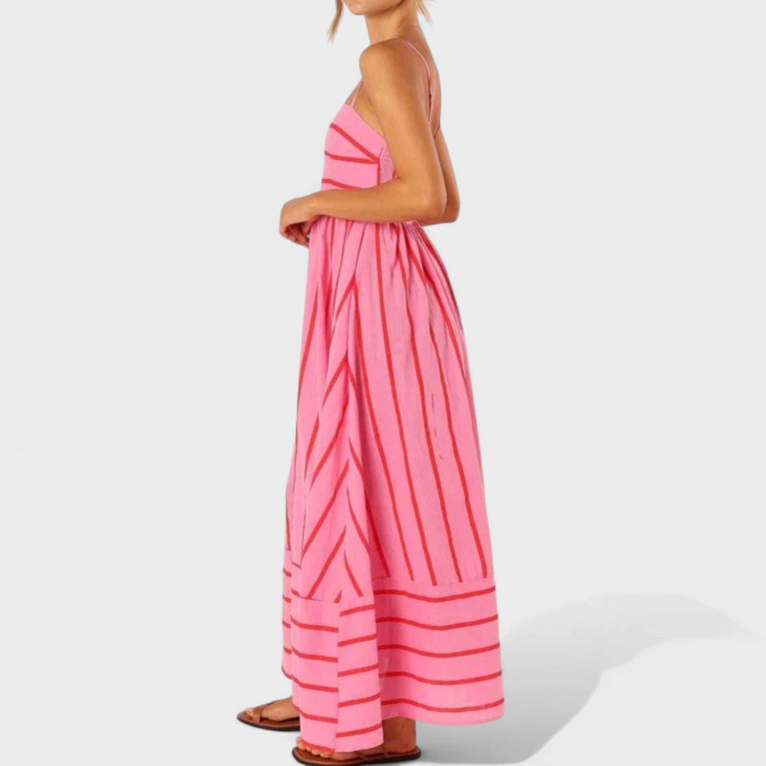 Isabel™ | Vestido largo a rayas